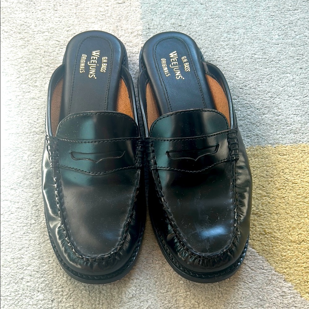 G.H. Bass & Co. Black Leather Loafers
